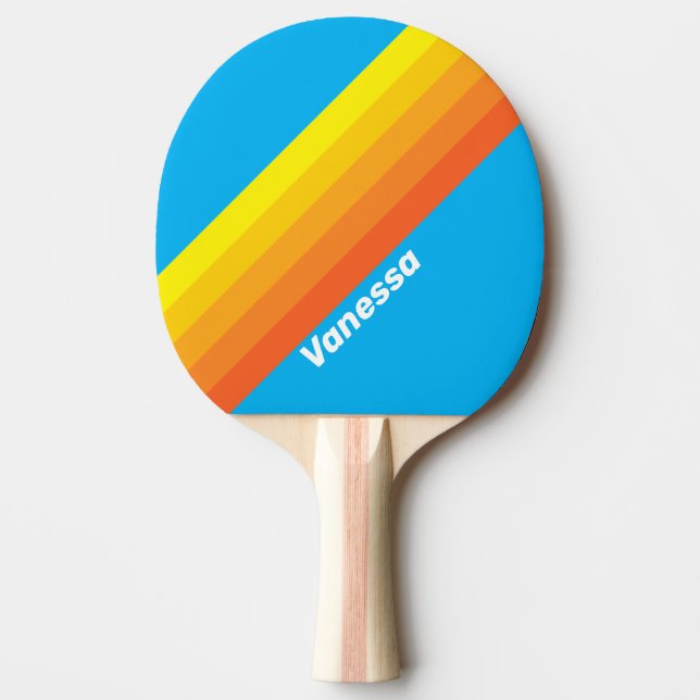 Pala De Ping Pong Sunburst Sea Stripes with Name (Anverso)