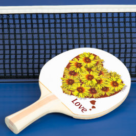 Pala De Ping Pong Sunflower Heart Ping Pong Paddle