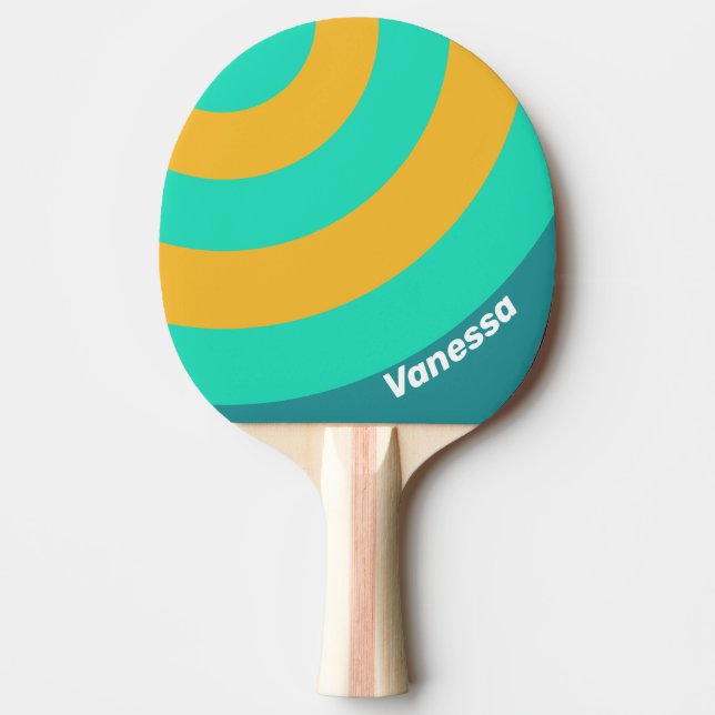 Pala De Ping Pong Sunlit Seas Circle Stripe with Name (Anverso)