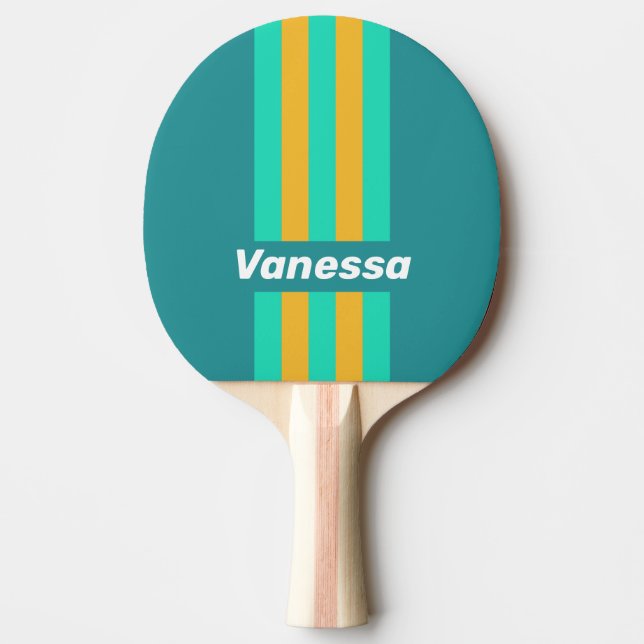 Pala De Ping Pong Sunlit Seas Pin Stripes with Name (Anverso)