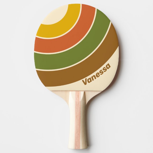 Pala De Ping Pong Sunrise Clover Circle Stripe with Name (Anverso)