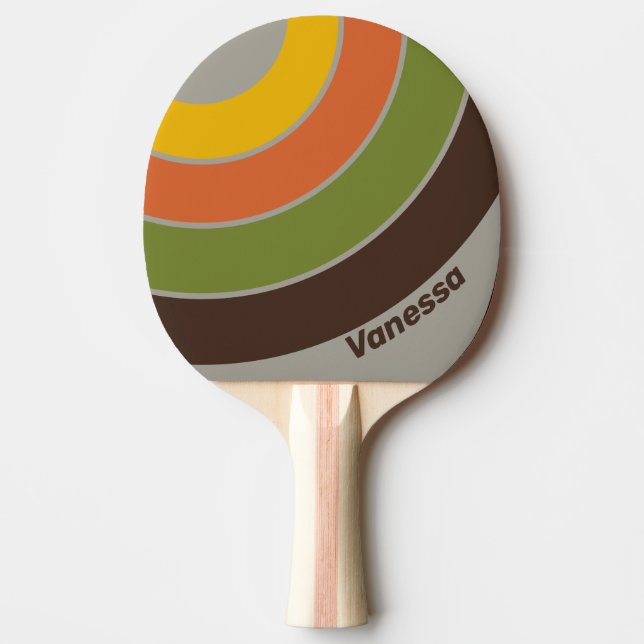 Pala De Ping Pong Sunset Clover Circle Stripe with Name (Anverso)