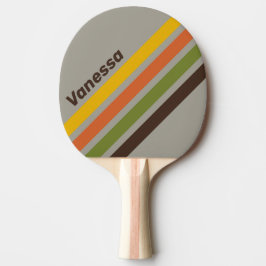 Pala De Ping Pong Sunset Clover Franjas en ángulo con nombre