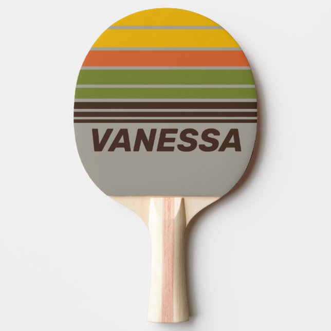 Pala De Ping Pong Sunset Clover Horizon Striping with Name (Anverso)