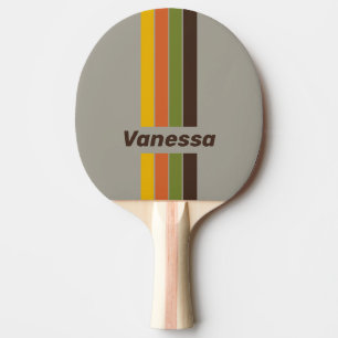 Pala De Ping Pong Sunset Clover Pin de Rayas con Nombre