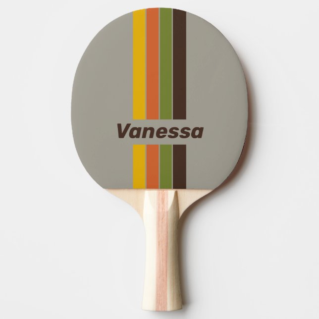 Pala De Ping Pong Sunset Clover Pin Striped with Name (Anverso)