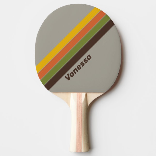 Pala De Ping Pong Sunset Clover Striped with Name (Anverso)
