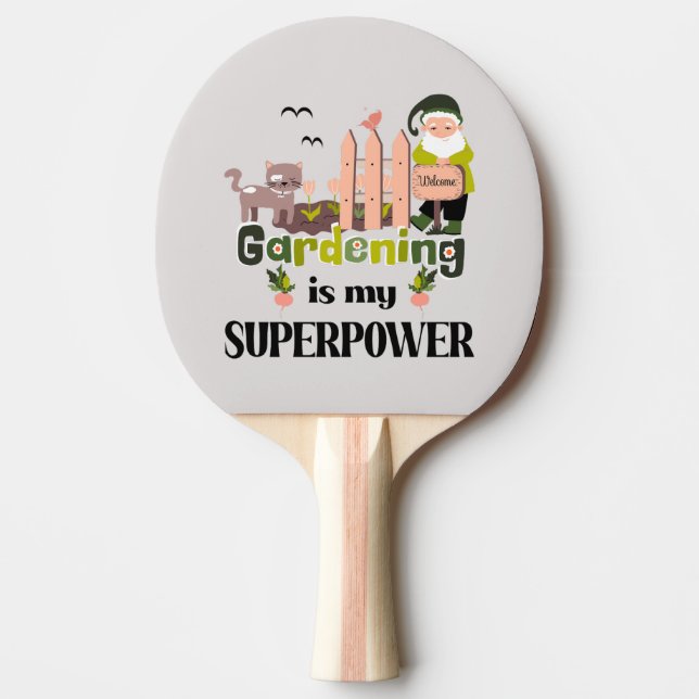 Pala De Ping Pong Superpotencia de jardinería, jardinera de lujo (Anverso)