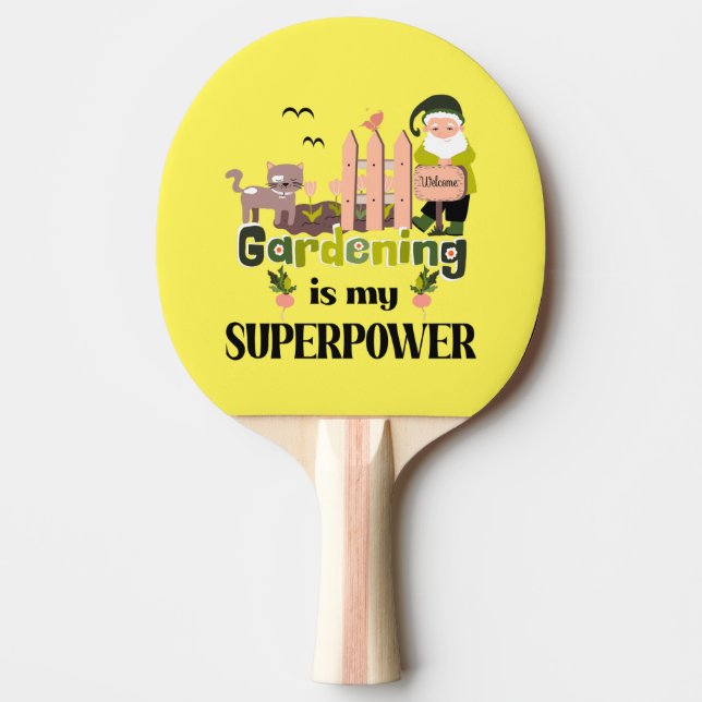 Pala De Ping Pong Superpotencia de jardinería, jardinera de lujo (Anverso)