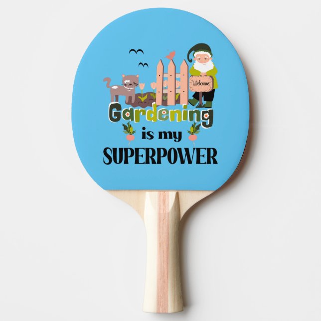 Pala De Ping Pong Superpotencia de jardinería, jardinera de lujo (Anverso)