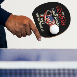 Pala De Ping Pong Superviviente de cáncer veterano no me subestimes