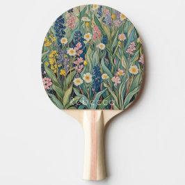 Pala De Ping Pong Susurros de pradera: Flores silvestres pasteles