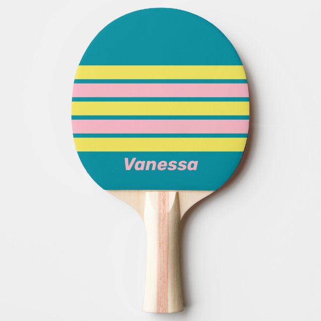 Pala De Ping Pong Sweet Sea Kiss Across Striping with Name (Anverso)