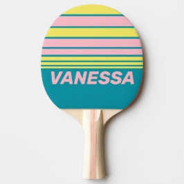 Pala De Ping Pong Sweet Sea Kiss Horizon Striping with Name