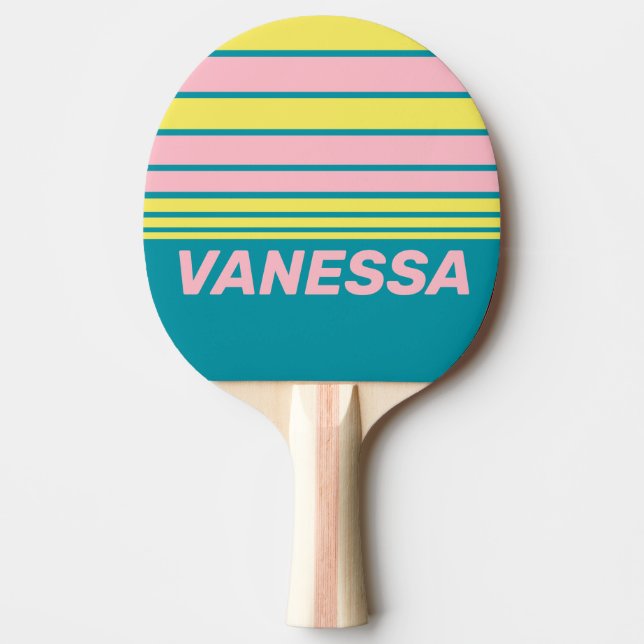 Pala De Ping Pong Sweet Sea Kiss Horizon Striping with Name (Anverso)
