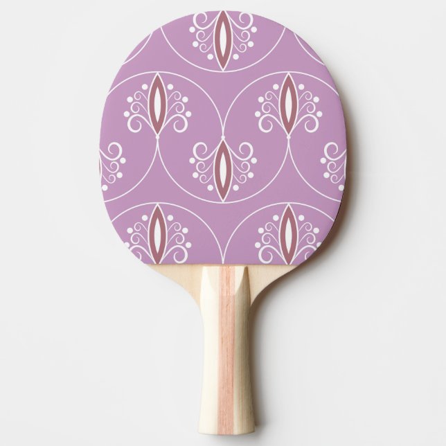 Pala De Ping Pong Swirling Elegance: Geométrica de época (Anverso)