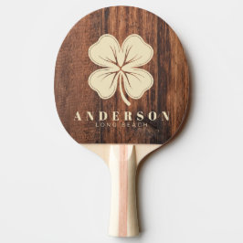 Pala De Ping Pong Tabla de cortar desgastada trébol de cuatro hojas 