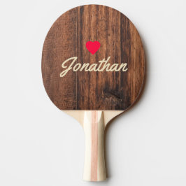 Pala De Ping Pong Tabla de Cortar Gastada Corazón Vintage Firma