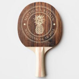 Pala De Ping Pong Tabla de Cortar Gastada Piña Boda Nombres