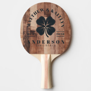 Pala De Ping Pong Tabla de Madera de Pallet Clover Irlandés Afortuna