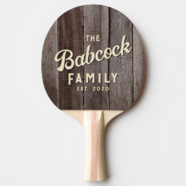 Pala De Ping Pong Tablas Antiguas Nombre de Familia Retro y Año