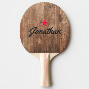 Pala De Ping Pong Tablas de Driftwood Vintage Star Signature