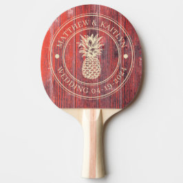 Pala De Ping Pong Tablas de Granero Angustiadas Piña Nombres de Boda