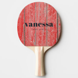 Pala De Ping Pong Tablas de granero rojo Nombre clásico moderno mini