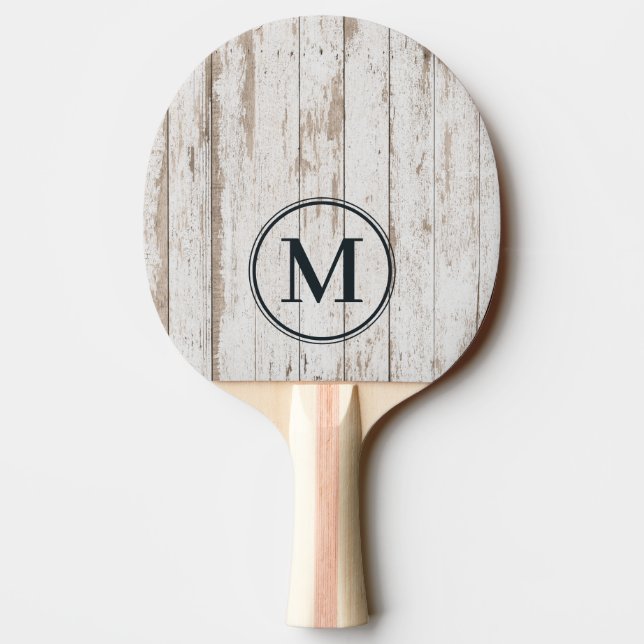 Pala De Ping Pong Tablas de Madera Blanqueadas Monograma (Reverso)