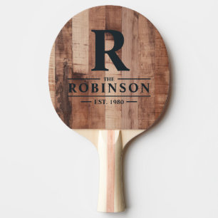 Pala De Ping Pong Tablas de Madera de Pallet Nombre de Familia e Ini