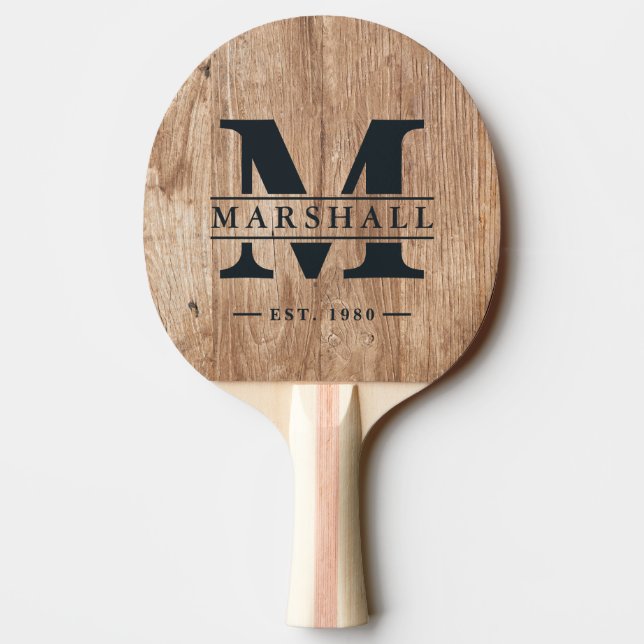 Pala De Ping Pong Tablas de madera flotante con superposición de mon (Reverso)
