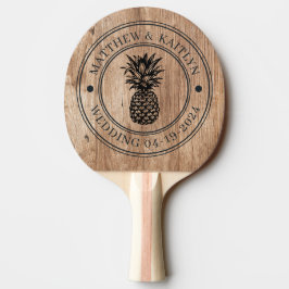 Pala De Ping Pong Tablas de madera flotante Cresta de boda de piña y