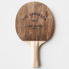 Pala De Ping Pong Tablas de madera flotante Nombre de familia vintag