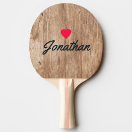 Pala De Ping Pong Tablas de madera flotante Vintage Heart Signature