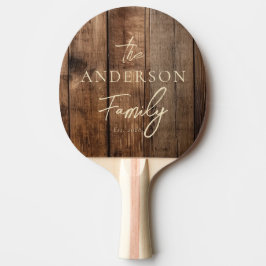Pala De Ping Pong Tablas del Suelo del Granero con Nombre de Familia