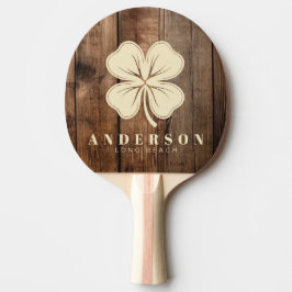 Pala De Ping Pong Tablas del Suelo del Granero Trébol de Cuatro Hoja