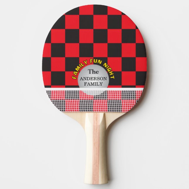 Pala De Ping Pong Table Tennis, Family Games, Checkerboard (Anverso)