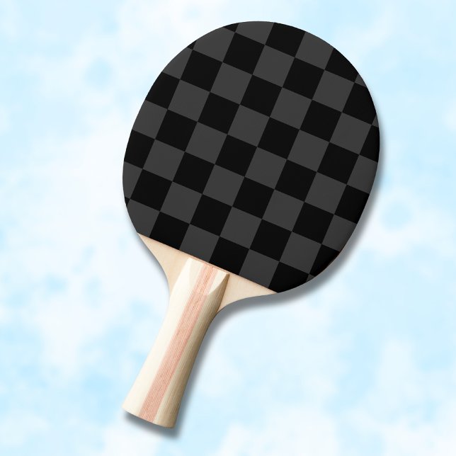 Pala De Ping Pong Tablero de ajedrez negro clásico y negro humeante (Subido por el creador)