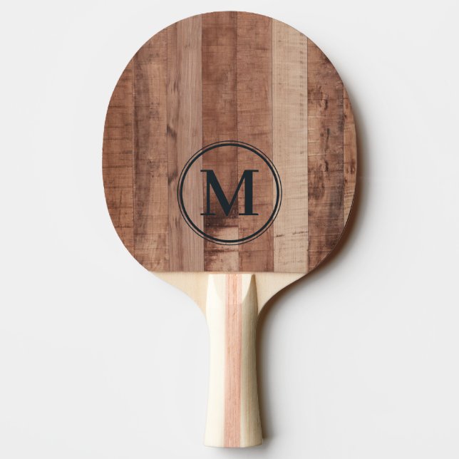 Pala De Ping Pong Tablero de Madera de Pallet Monograma (Reverso)