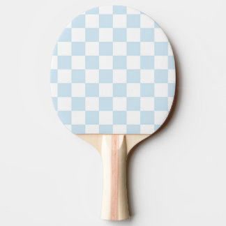Pala De Ping Pong Tablero de verificación azul y blanco Pastel