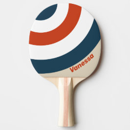 Pala De Ping Pong Tablero de Vuelo Vintage con Franja Circular y Nom