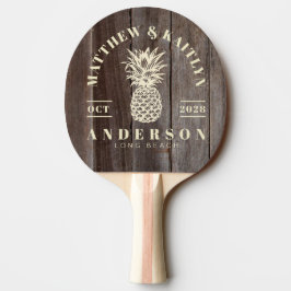 Pala De Ping Pong Tablones Vintage Piña Tropical Boda