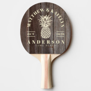 Pala De Ping Pong Tablones Vintage Piña Tropical Boda
