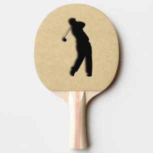 Pala De Ping Pong Tan Leather Golf