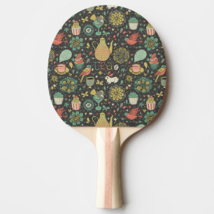 Pala De Ping Pong Tarjeta brillante sabrosa del té