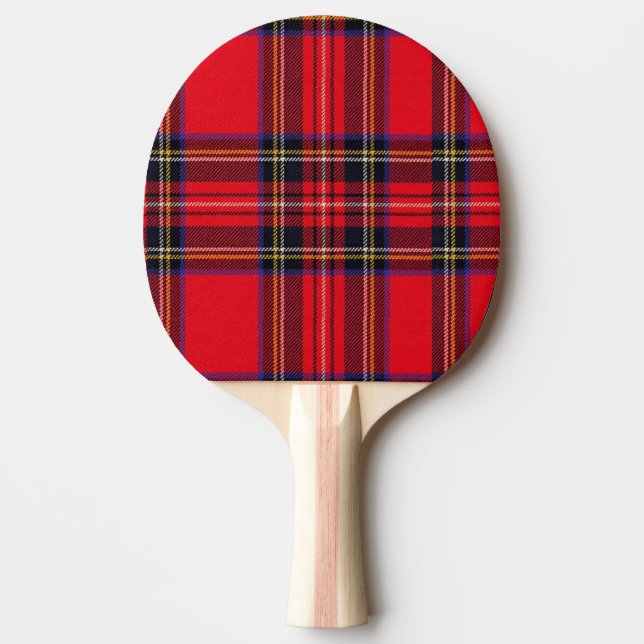 Pala De Ping Pong Tartán de Stewart rojo (Anverso)
