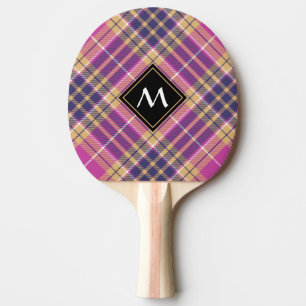 Pala De Ping Pong Tartán rosa, dorado y azul
