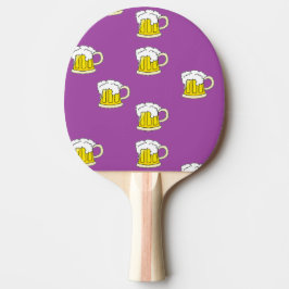 Pala De Ping Pong Taza de cerveza espumosa en morado