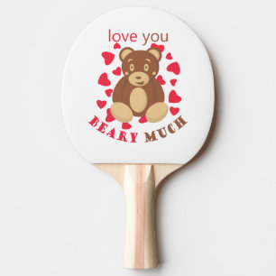 Pala De Ping Pong Te amo mucho en el Día de San Valentín