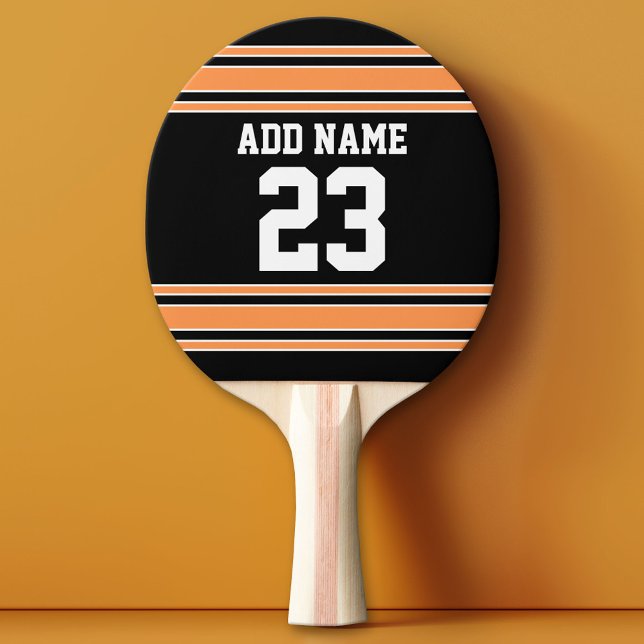 Pala De Ping Pong Team Jersey con nombre y número personalizados (Custom Ping Pong Paddle - Team or College colors Sports Jersey)